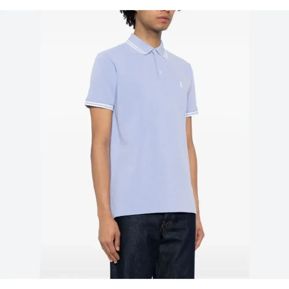 Polo Ralph Lauren Men's Embroidered Pony Custom Slim Fit Polo Shirt Blue Size XL